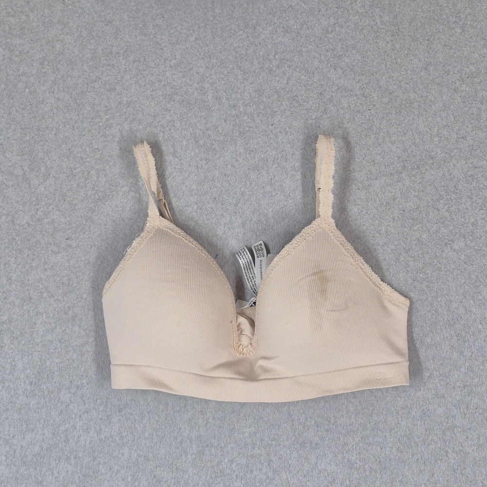 Victoria's Secret PINK Women Bra Medium Beige Seamless Push Up Pullover READ